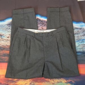 LUCIANO Barbera Gray Wool Pants Size 52 Big & Tall